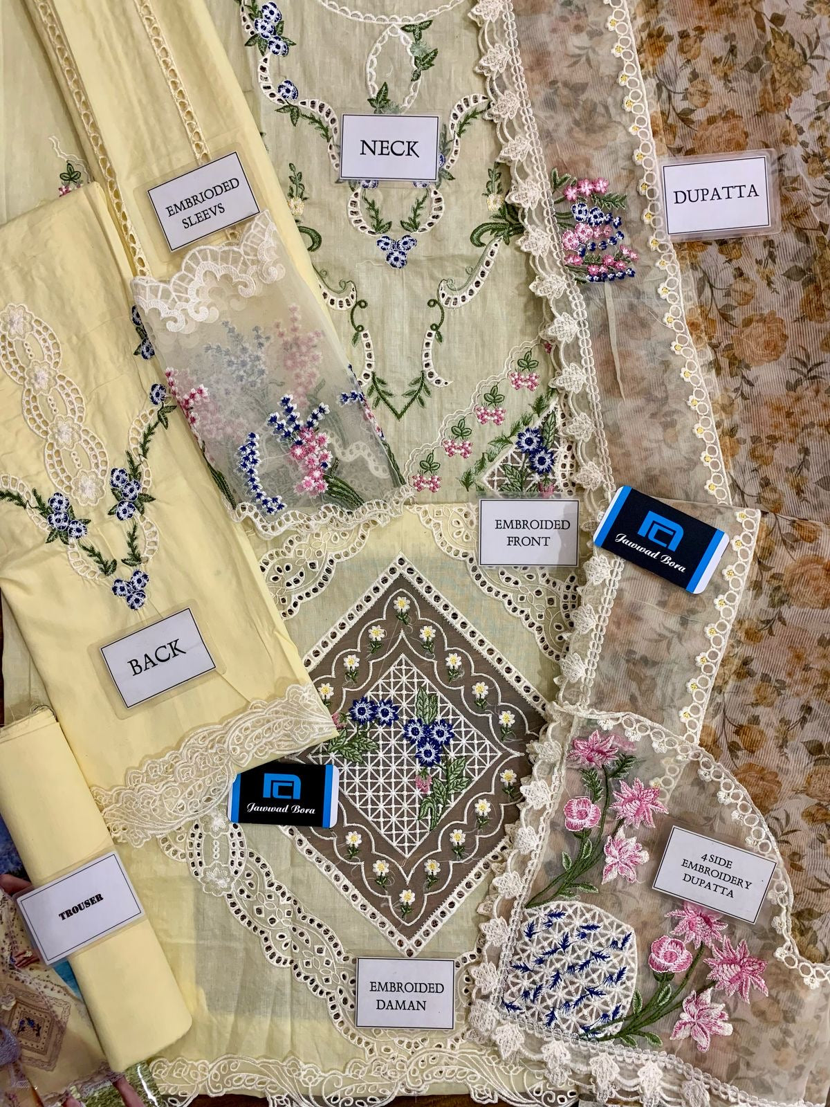 Crimson French Brunch luxury lawn 3pc Chikankari emb unstiched