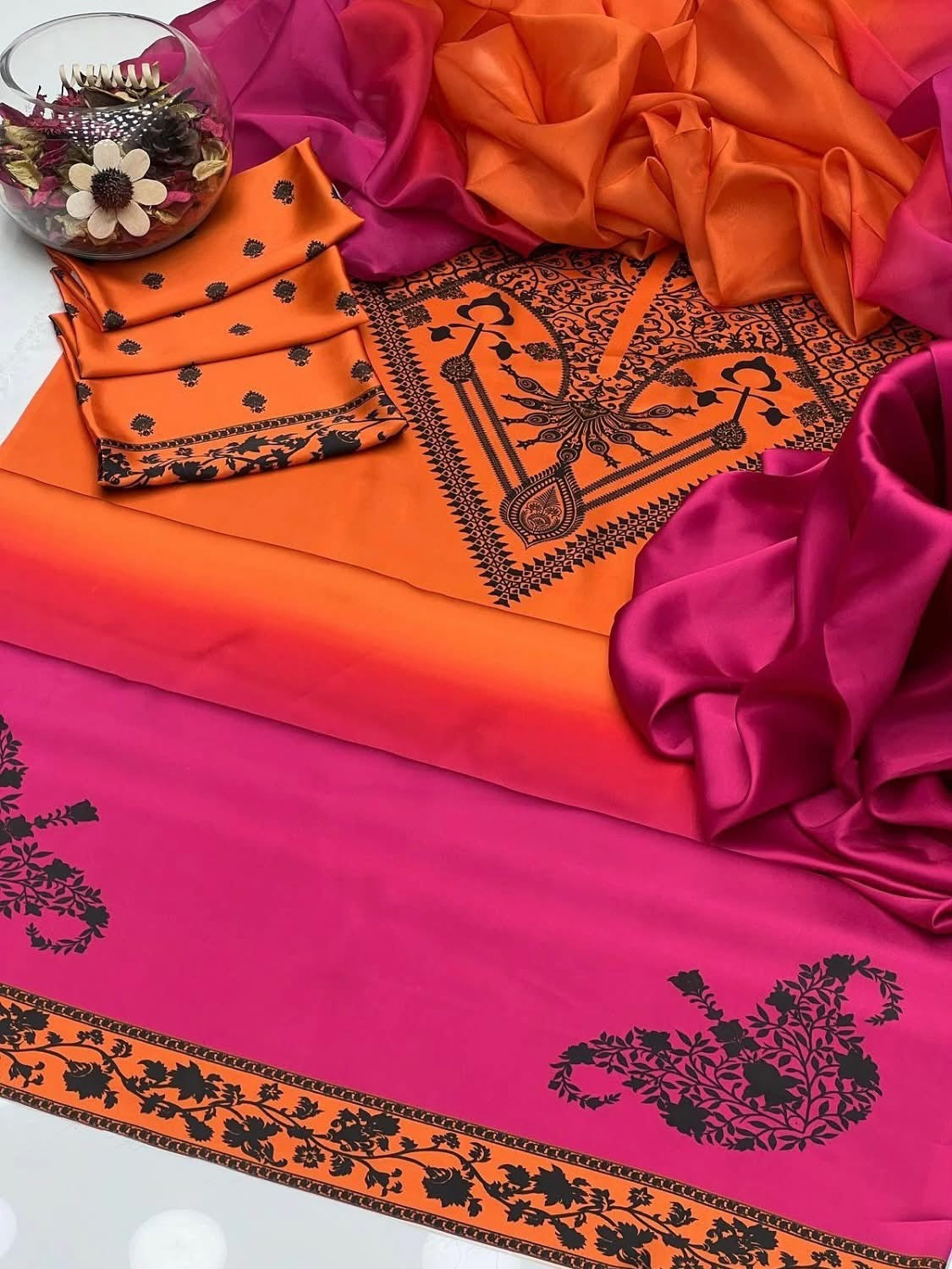 Zainab Chottani sunset silk 3pc unstiched