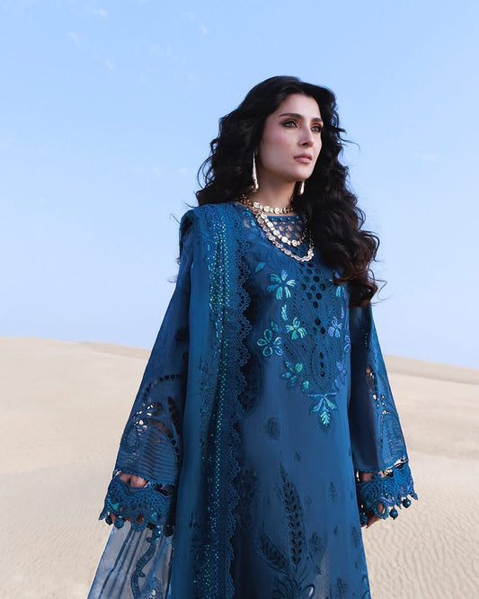 Nureh Unstitched Embroidered Luxury Lawn 3 Piece Suit NU26UA NE-229