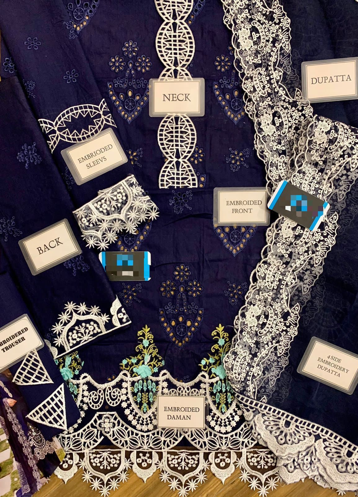 Elaf premium 04B MYSTERIA luxury lawn 3pc Chikankari emb unstiched