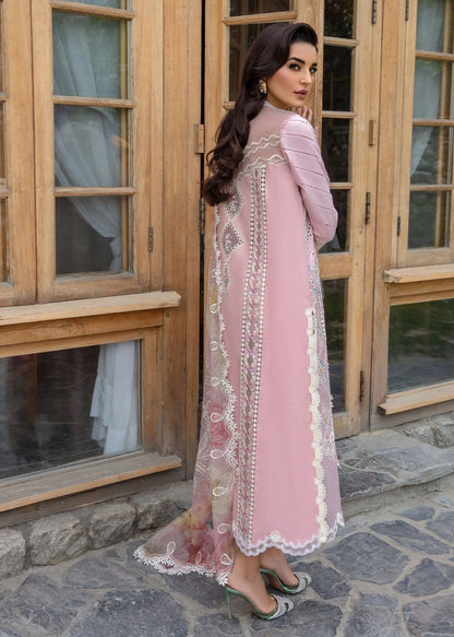 Crimson Rose pink chickankari luxury lawn unstitched