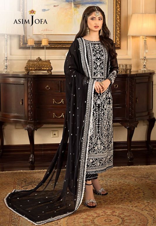Asim jofa jhilmil AJJMLC_D21- luxury chiffon emb 3pc unstiched formal