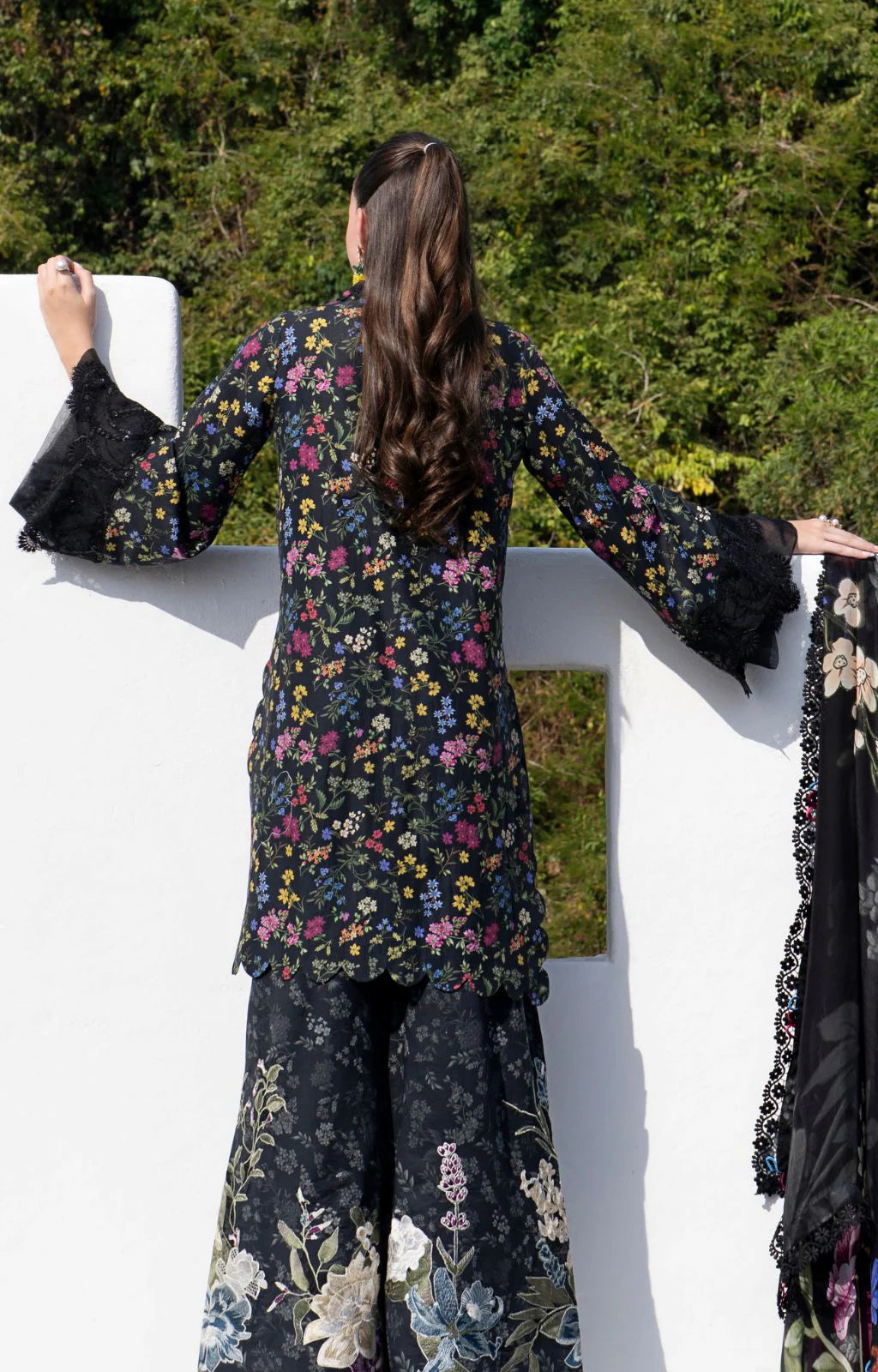 AJR Couture Printakari 3pc lawn emb unstiched