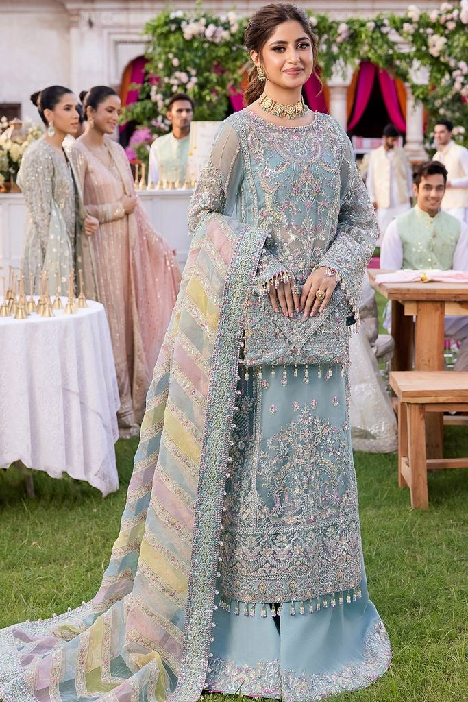 Kanwal malik cute sajjal luxury organza 3pc unstiched