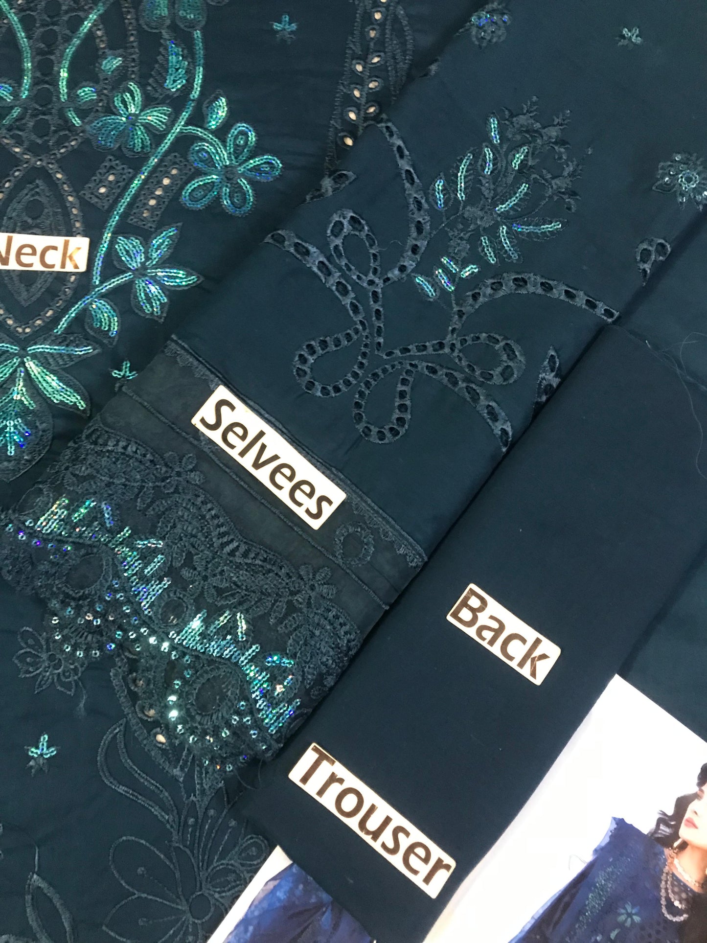 Nureh Unstitched Embroidered Luxury Lawn 3 Piece Suit NU26UA NE-229