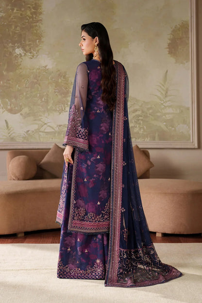 Zarif -03Asra printed lawn 3pc emb unstiched