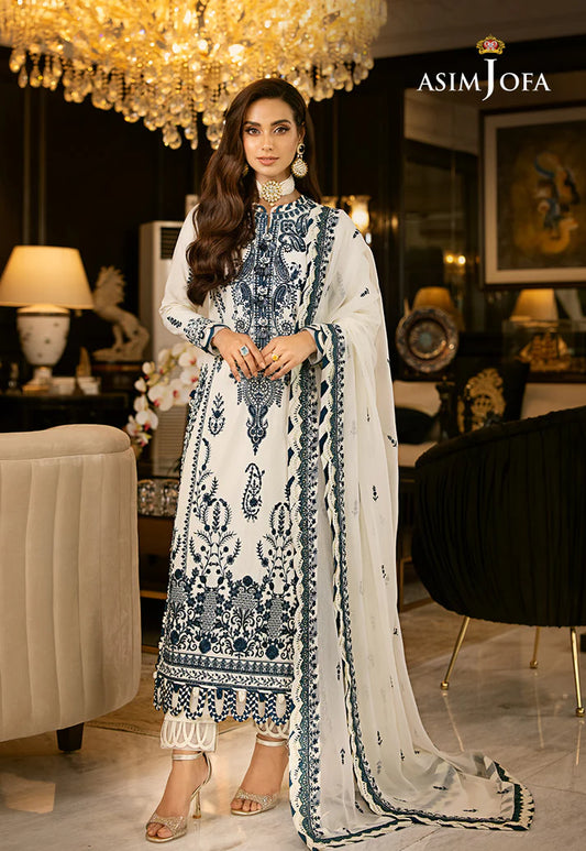Asim jofa AJRN-01 Rang e noor formal chiffon emb 3pc unstiched