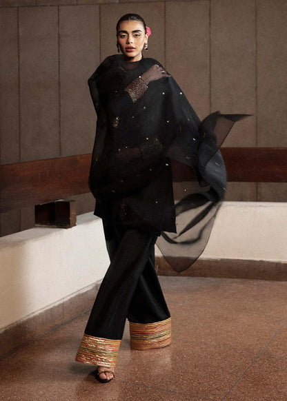 Huasain Rehar CHAR luxury Raw silk 3pc emb unstiched