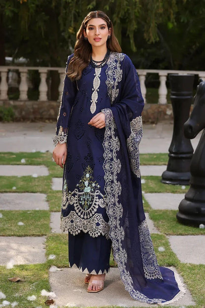 Elaf premium 04B MYSTERIA luxury lawn 3pc Chikankari emb unstiched