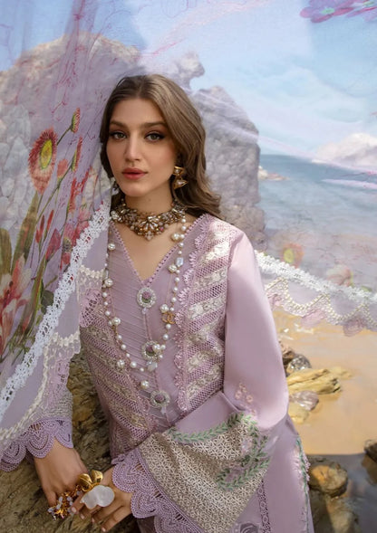 Crimson Amethyst luxury lawn 3pc Chikankari emb unstiched