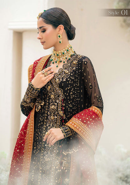 Aik Atelier luxury chiffon 3pc embroidered unstiched