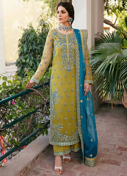 Akbar Aslam |Davina| organza 3pc unstiched formal