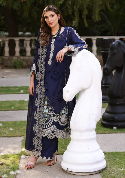 Elaf premium 04B MYSTERIA luxury lawn 3pc Chikankari emb unstiched