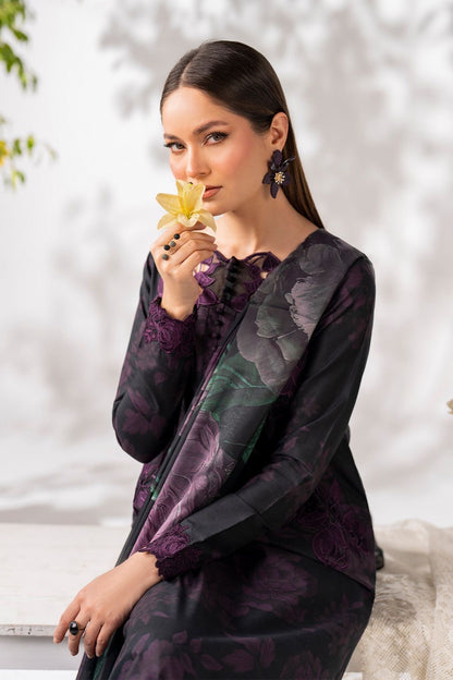 Iznik EFL-10 printed lawn emb 3pc unstiched