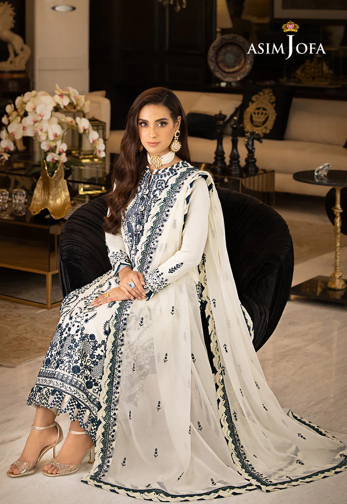 Asim jofa AJRN-01 Rang e noor formal chiffon emb 3pc unstiched