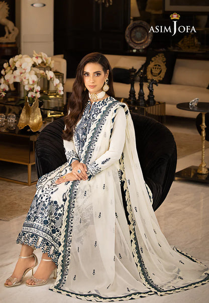 Asim jofa AJRN-01 Rang e noor formal chiffon emb 3pc unstiched