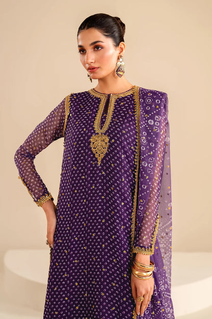 Baroque Chunri luxury chiffon 3pc emb unstiched SF-625
