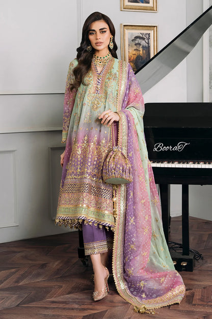 Baroque chantelle CH12-08 luxury chiffon 3pc emb unstiched