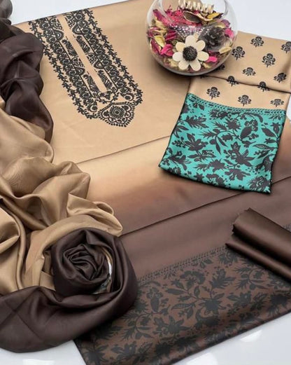 Zainab Chottani desert dust silk 3pc unstiched