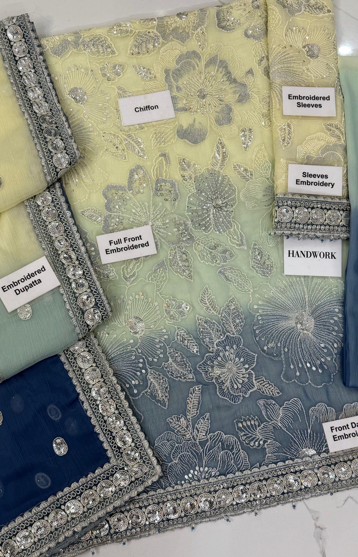 Jazmin | Formals Collection | CHIFFON UC-3052 unstiched