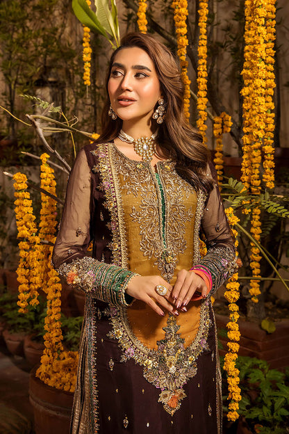 Khuda Bakhsh P-265 luxury chiffon embroidered 3pc unstiched