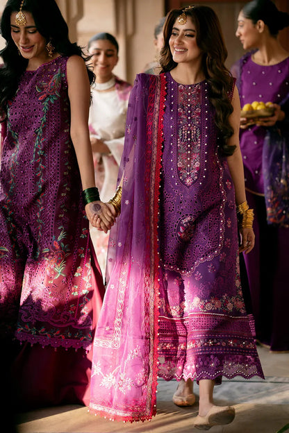 Bin Ilyas Sajal Ali luxury lawn 3pc Chikankari emb unstiched
