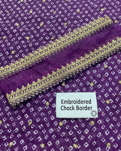 Baroque Chunri luxury chiffon 3pc emb unstiched SF-625