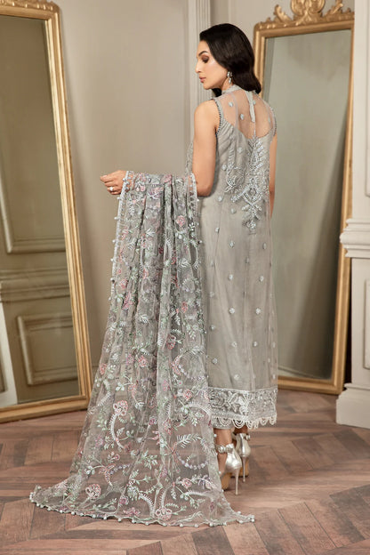 Zarif Grace luxury net embroidered 3pc unstiched