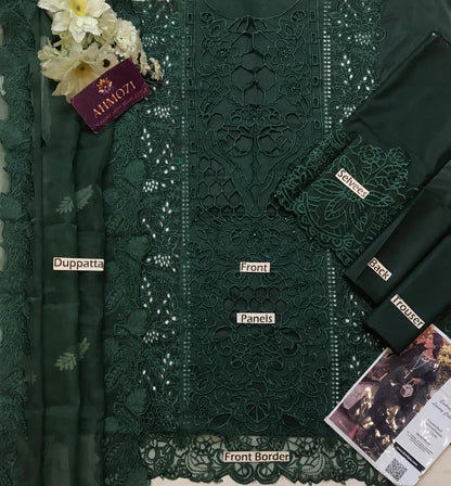 Bin ilyas G-462 luxury lawn chickankari unstitched