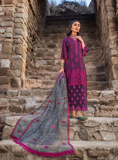 Zainab Chottani 9b purple Luxury lawn unstitched