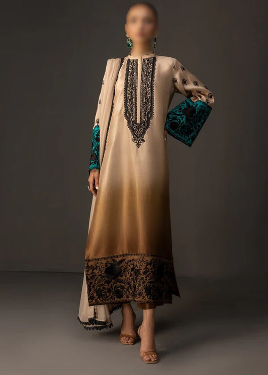 Zainab Chottani desert dust silk 3pc unstiched
