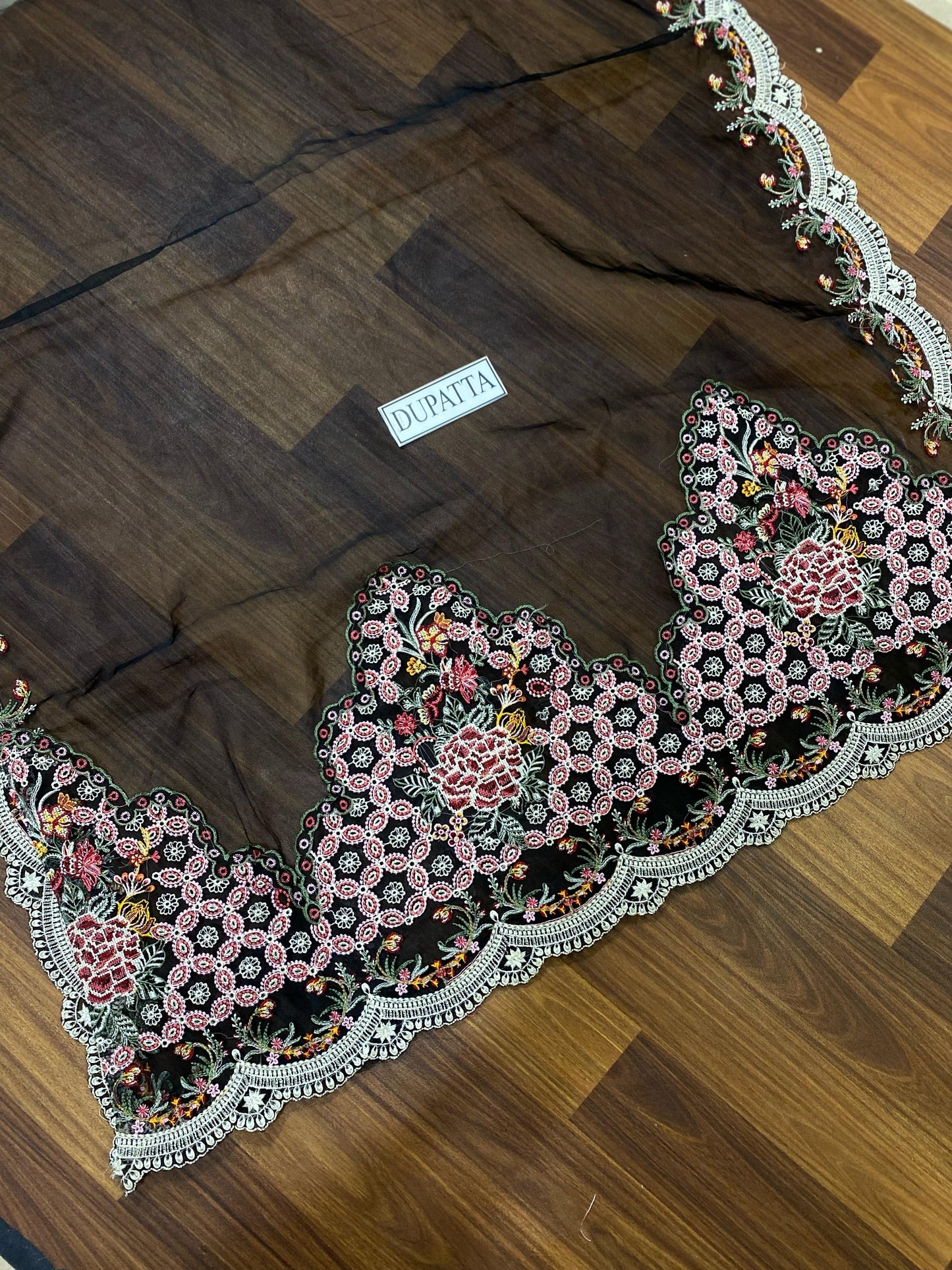 Qalamkar Hannah luxury lawn 3pc Chikankari emb unstiched