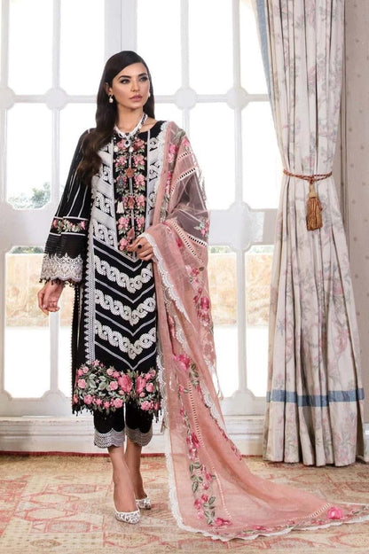 Crimson pleated perfection luxury lawn 3pc Chikankari unstiched