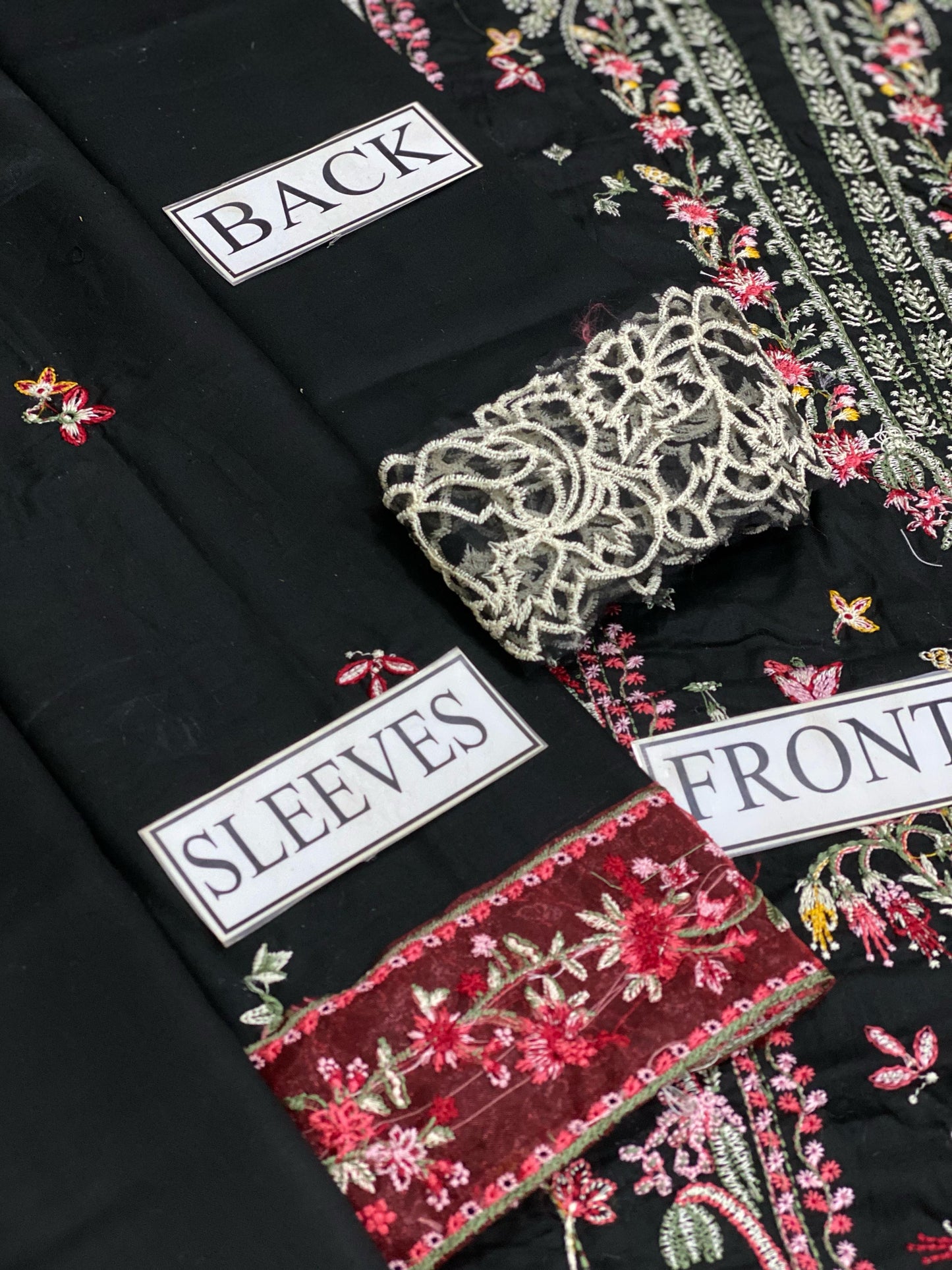 Qalamkar Hannah luxury lawn 3pc Chikankari emb unstiched