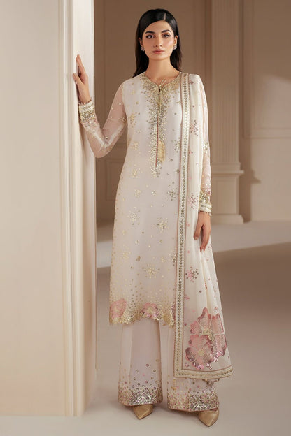 Jazmin UC-3069 luxury chiffon 3pc emb unstiched