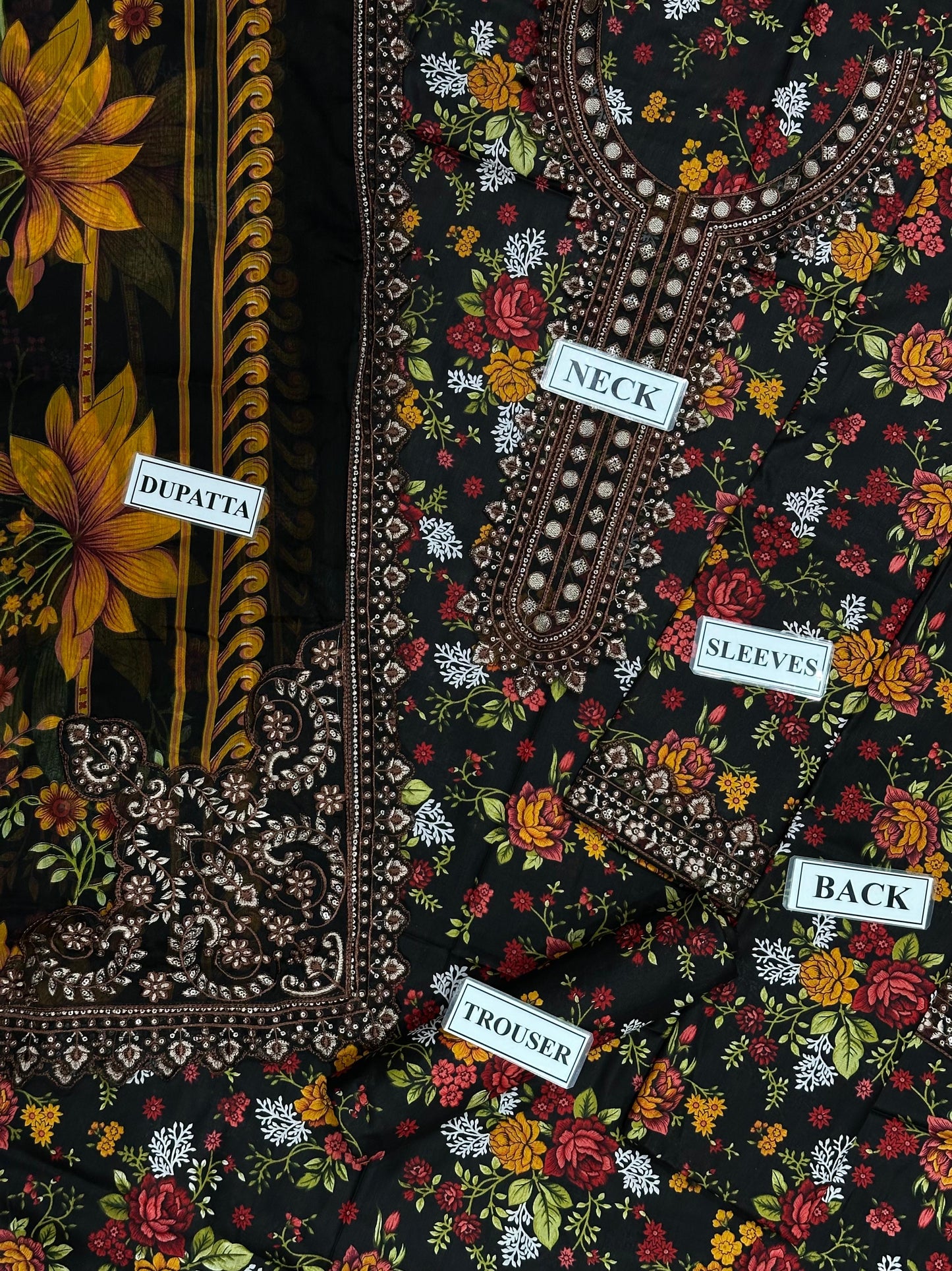 Maria b Pre fall printed lawn 3pc emb unstiched