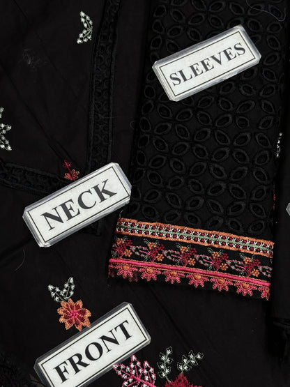 Iznik black lawn emb Unstitched 3pc IZ24G IGL-09