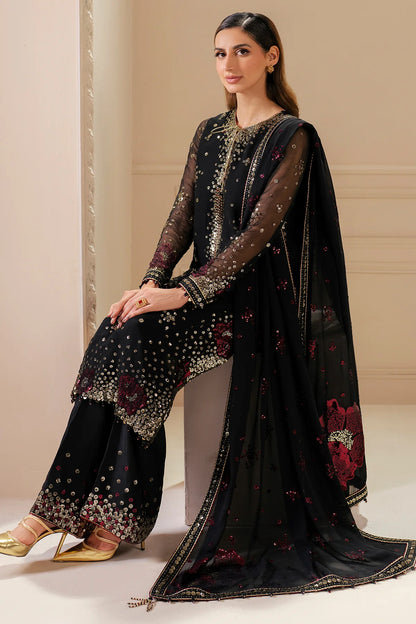 Jazmin UC-3070 chiffon embroidered 3pc unstiched