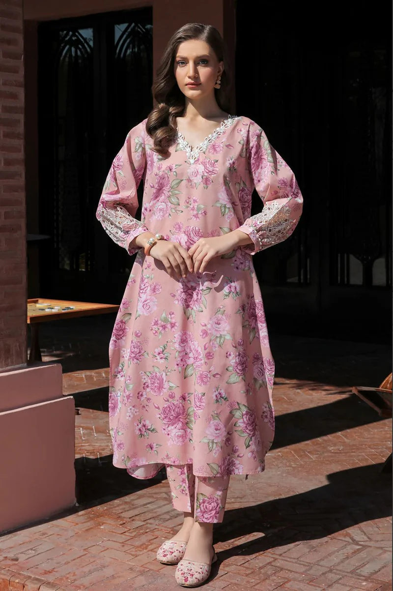 Baroque b-315 printed lawn 3pc emb unstiched