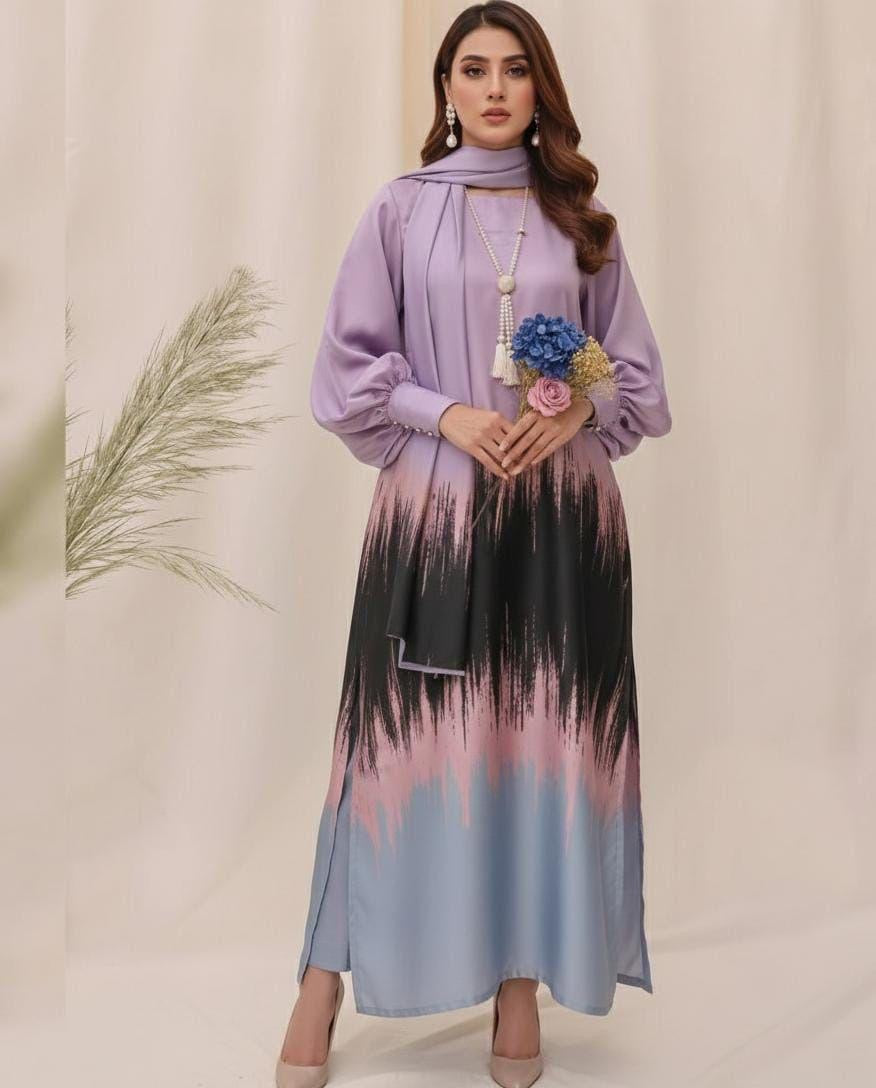 Lulusar fire 🔥 silk 3pc digital printed unstiched