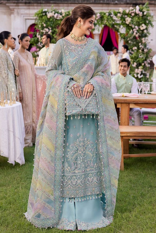 Kanwal malik cute sajjal luxury organza 3pc unstiched