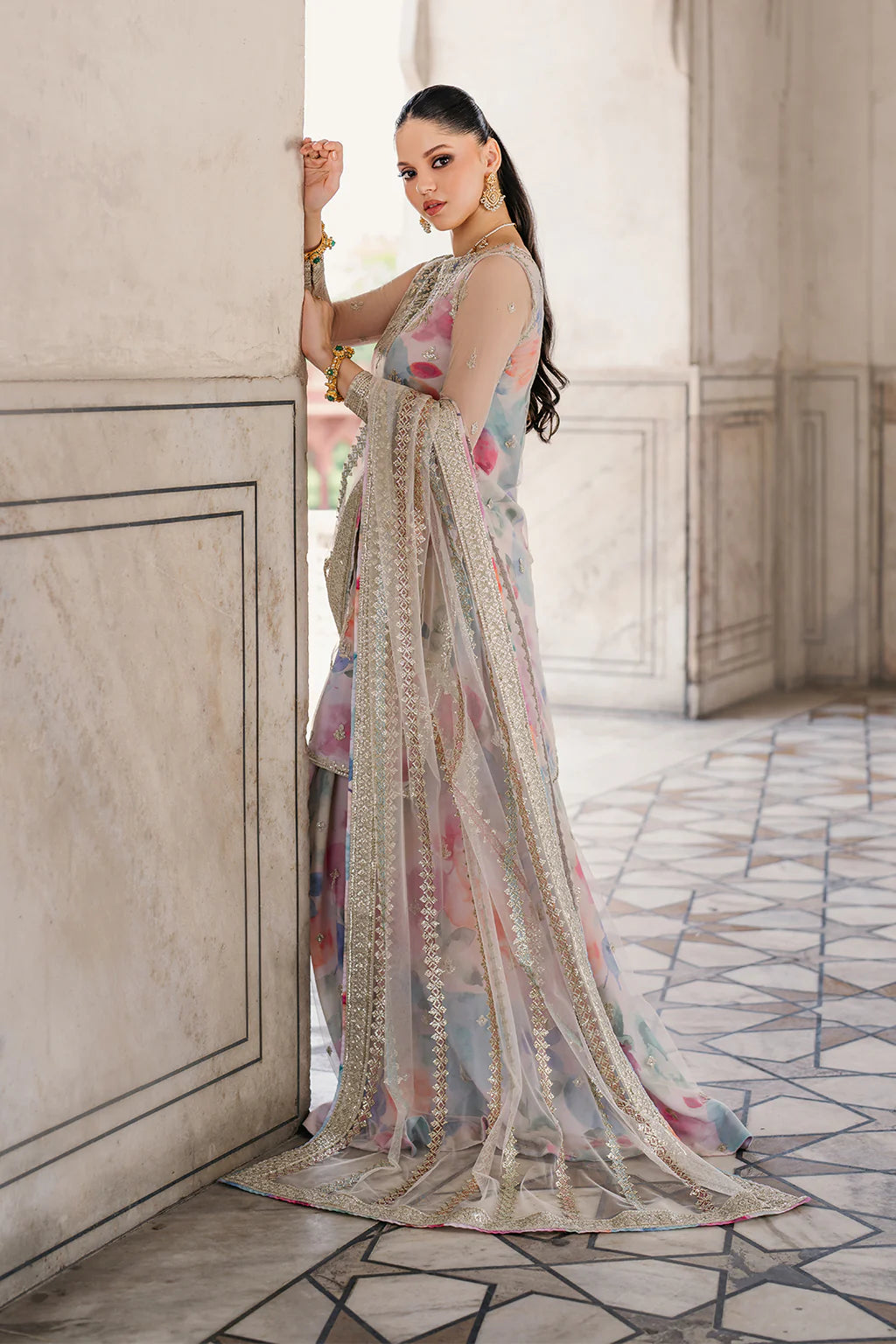 Iznik UE-312 printed lawn 3pc emb unstiched