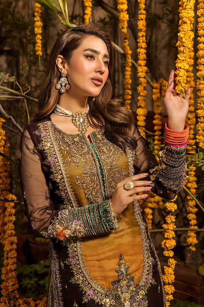 Khuda Bakhsh P-265 luxury chiffon embroidered 3pc unstiched