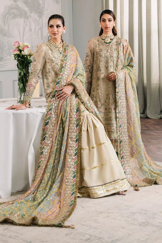 Baroque CH12-04 luxury organza 3pc emb unstiched