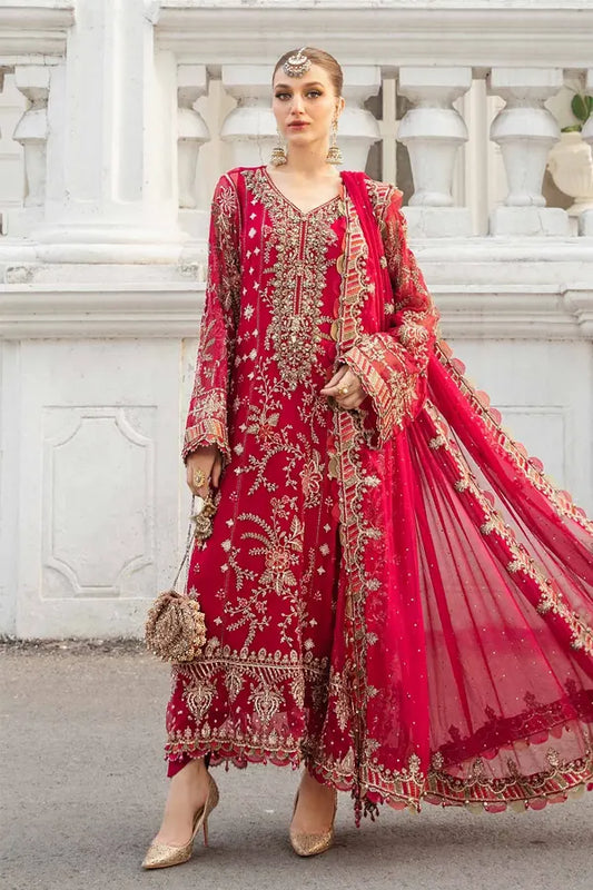 Maria.B Embroidered Chiffon 3pc MPC-24-107