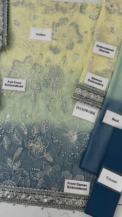Jazmin | Formals Collection | CHIFFON UC-3052 unstiched