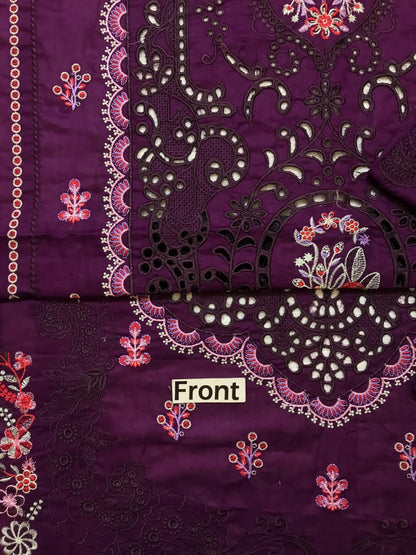 Bin Ilyas Sajal Ali luxury lawn 3pc Chikankari emb unstiched