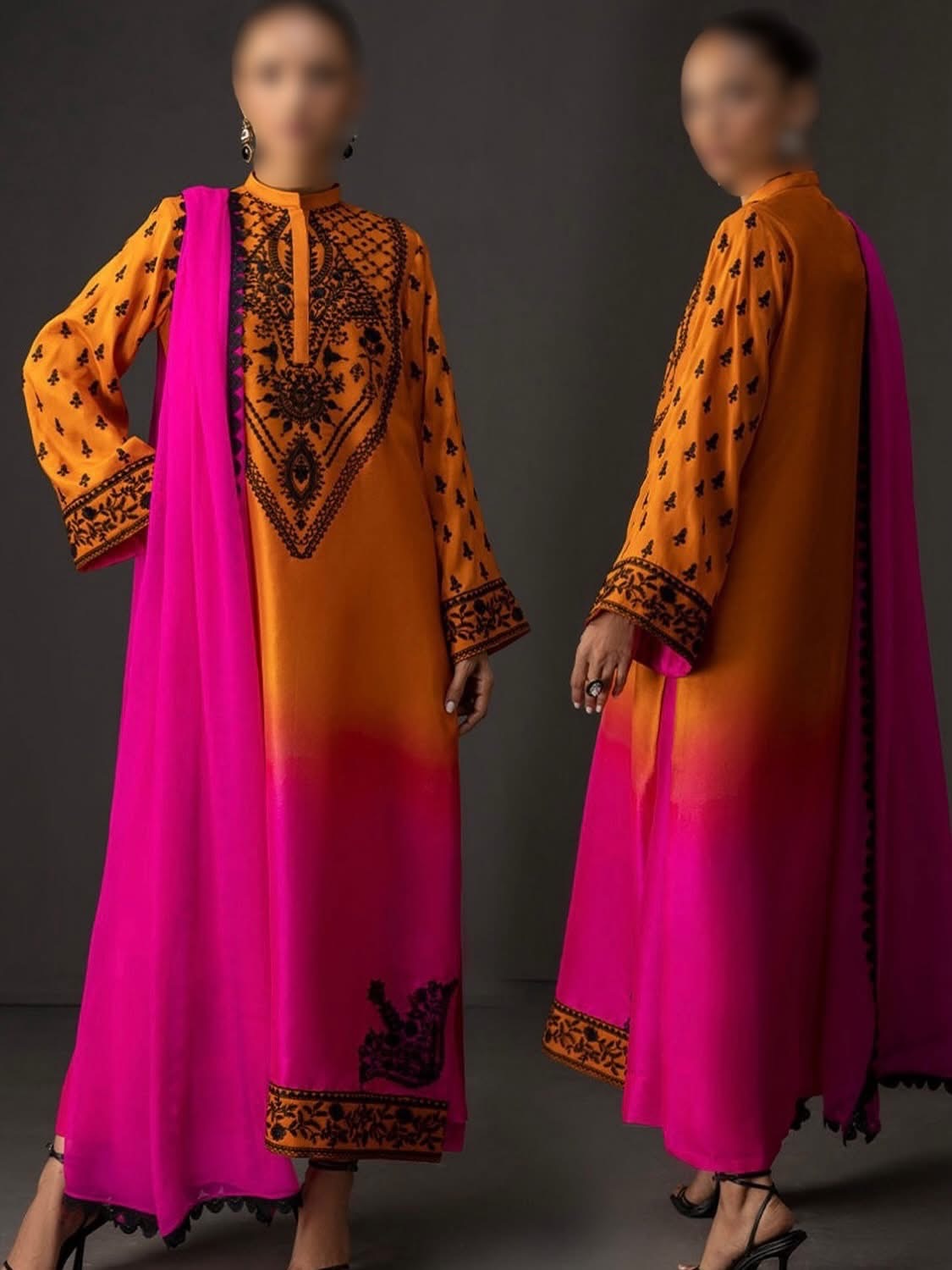 Zainab Chottani sunset silk 3pc unstiched