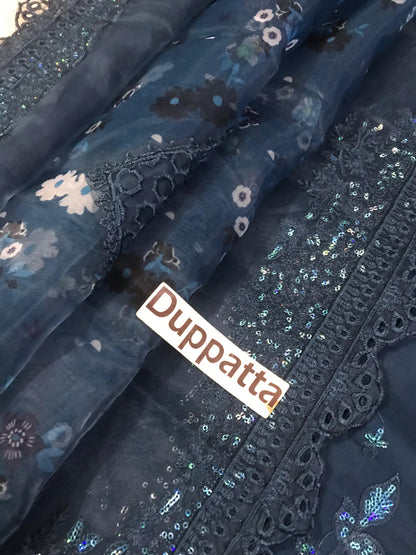 Nureh Unstitched Embroidered Luxury Lawn 3 Piece Suit NU26UA NE-229