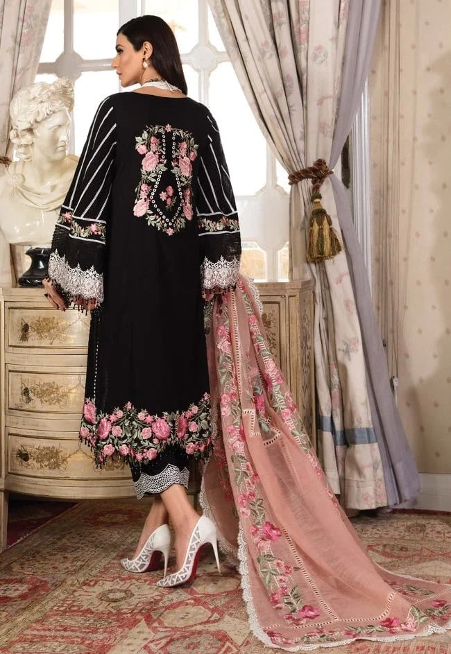 Crimson pleated perfection luxury lawn 3pc Chikankari unstiched